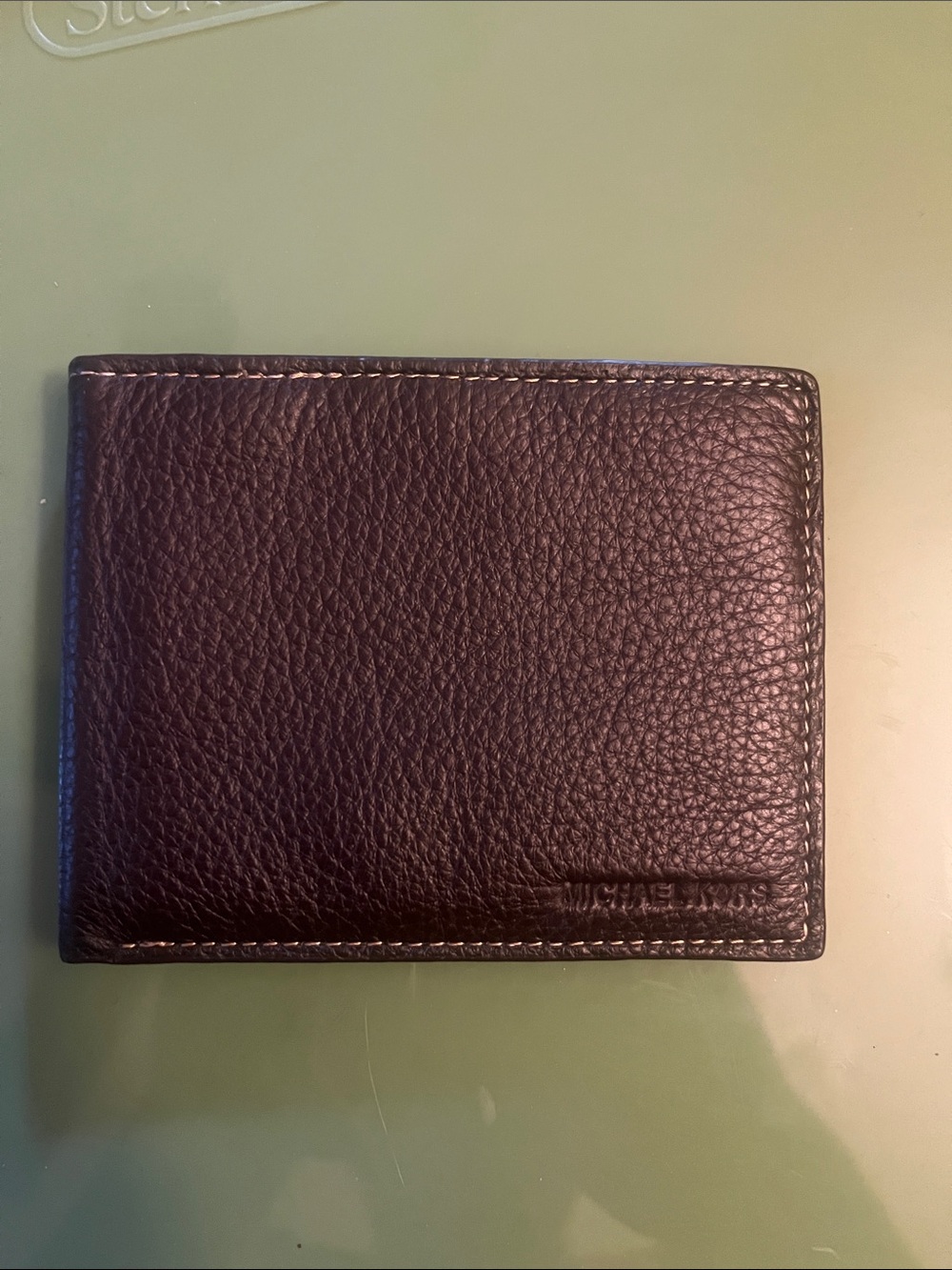 Michael Kors Men's Dark Brown Pebble Leather Bifold Wallet